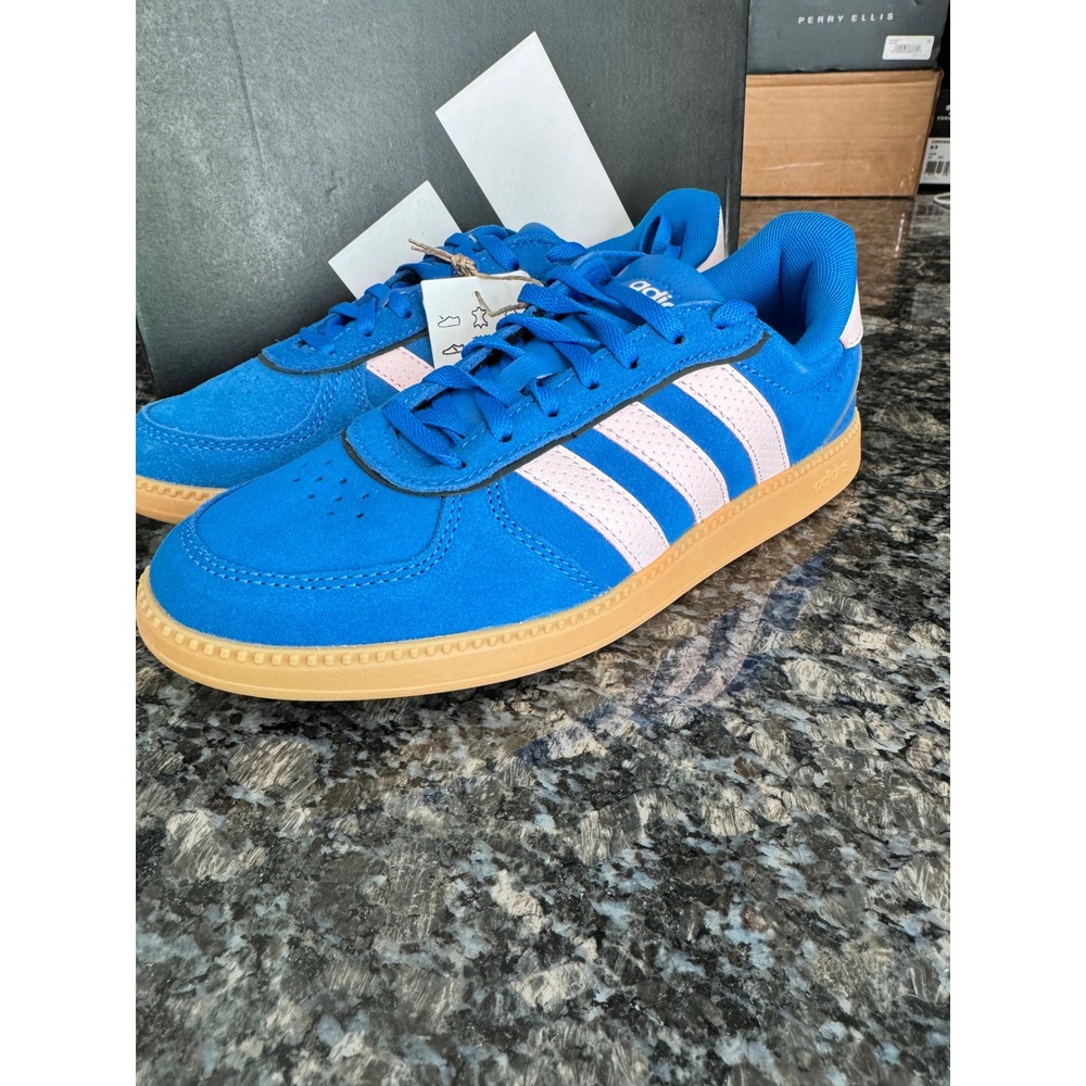 Adidas Breaknet Sleek Womens Sneakers Blue‎ Pink Gum JH6901 Size 6.5 NEW